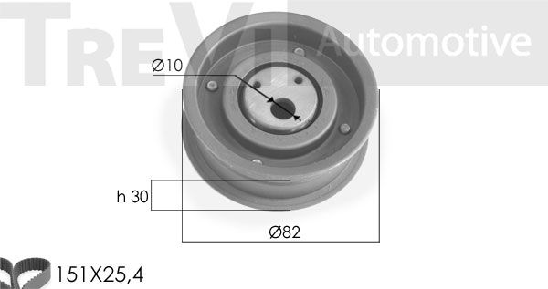 TREVI AUTOMOTIVE paskirstymo diržo komplektas KD1248